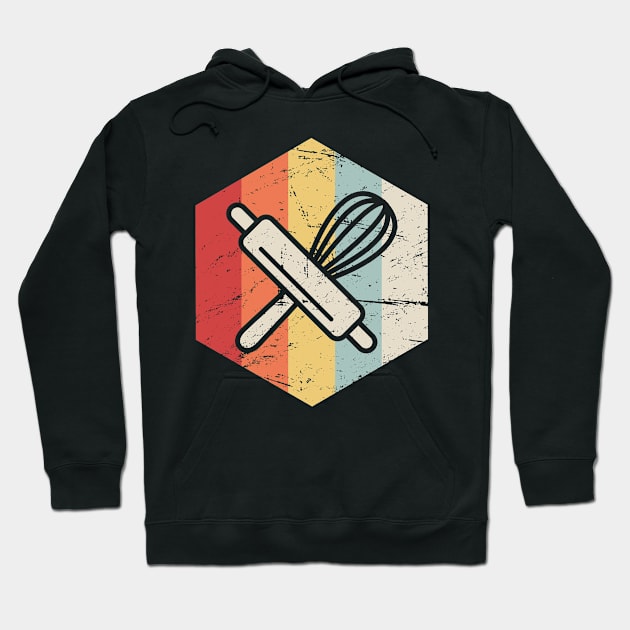 Retro Vintage Baking Supplies Icon Hoodie by Wizardmode